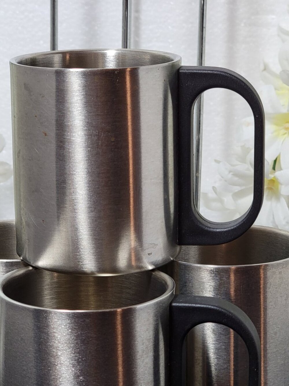 Stainless Stackable Insulated Cups with Rack - Picture 7 of 8
